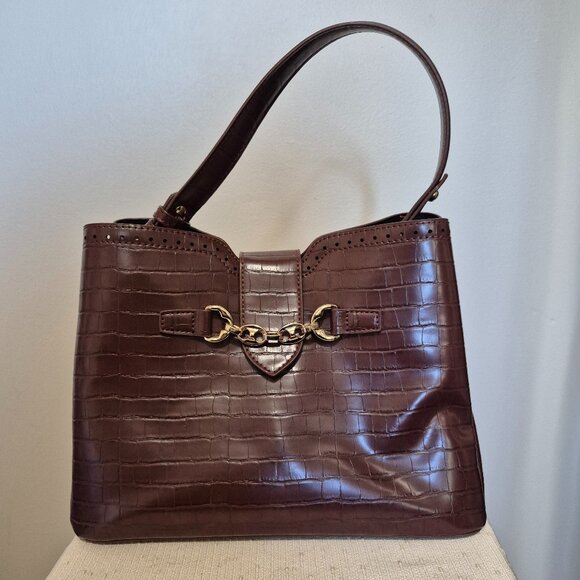Brown Croc Purse - Picture 1 of 8